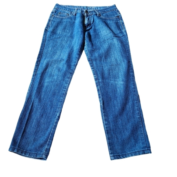 Levi's red tab blue white skinny leg mid rise denim  jeans pants - Picture 1 of 9